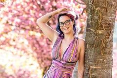 Pomladni portret med cvetočimi drevesi v Ljubljani / fotografija Nives Brelih